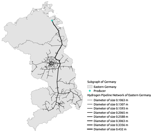 Robust diameter selection for pipeline networks